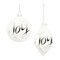 Melrose Joy Frosted Glass Christmas Ornaments - 5.5" - White - 6ct